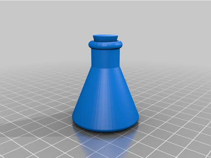 Labor Material Glas Flasche erlenmeyer fjamuedo 3d print model - Mito3D