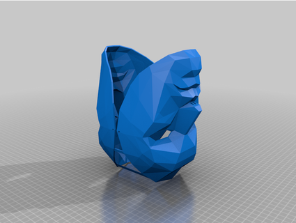 easy print 2 x squid game front man mask panderton 3d print model - Mito3D