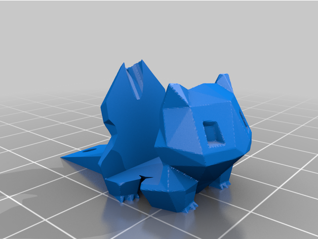 düşük poli Bulbasaur anahtarlık ljcmps01 3D print model - Mito3D