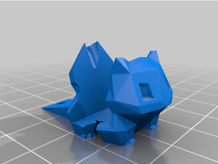 düşük poli Bulbasaur anahtarlık ljcmps01 3d print model - Mito3D