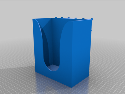 guanto scatola titolare supporto standard pannello forato soffrire 3d print model - Mito3D
