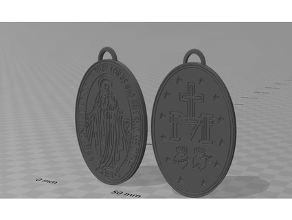 miraculous medal elviolette 3d print model - Mito3D
