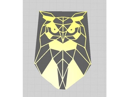 owl 2d lazylunaatic 3d print model - Mito3D