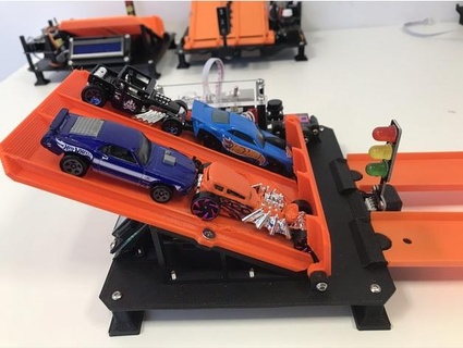 4 car ramp playrobotics smart race track hot wheels cars 3d print model - Mito3D