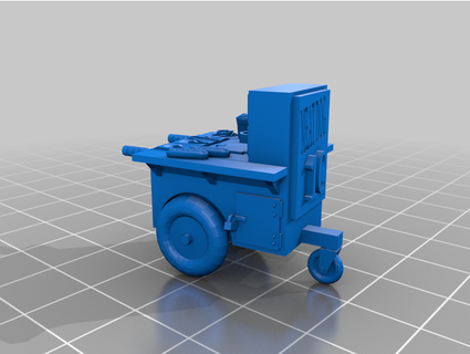 necromunda meat dog cart daemonforge 3d print model - Mito3D