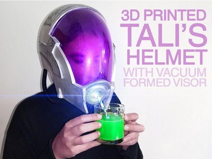 3d gedruckt Helm Vakuum gebildet Visier bzqp 3d print model - Mito3D