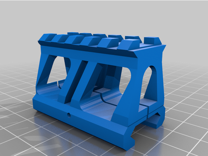 picatinny rail riser 20 mm remix bitpeng1 3d print model - Mito3D