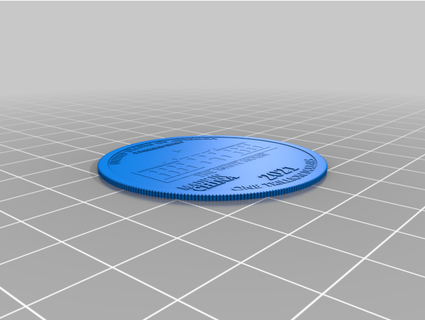 one trillion dollar coin 2021 woodwaker 3d print model - Mito3D