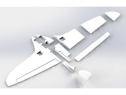 glider flying wing simonjardine 3d print model - Mito3D