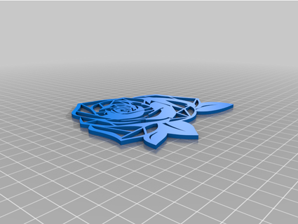 Rose 2d paresseux 3d print model - Mito3D