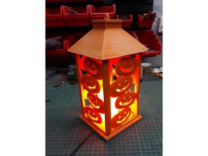 lantern top battery compartment leondas 3d print model - Mito3D