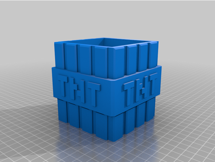 Minecraft tnt Bleistift Box 3dhelton 3d print model - Mito3D