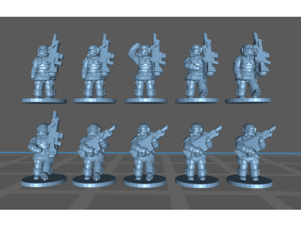 epic scale infantry parading extra poses janzizka  3d print model - Mito3D