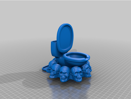 banheiro crânio cinzeiro ideastampa3d 3d print model - Mito3D
