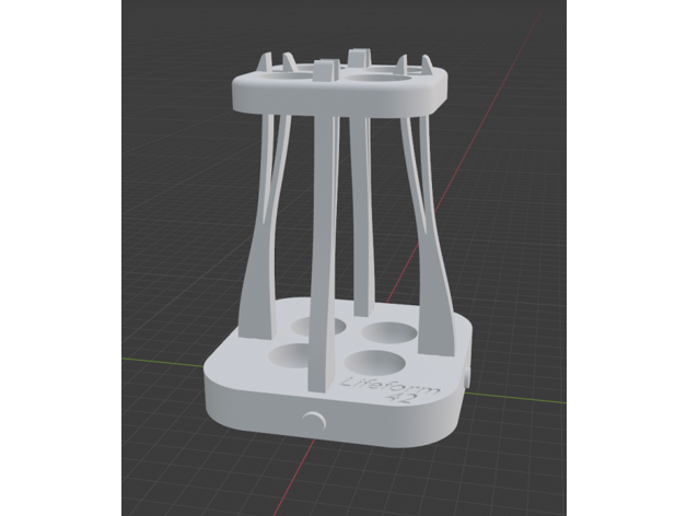test tube rack lifeform42 3D print model - Mito3D