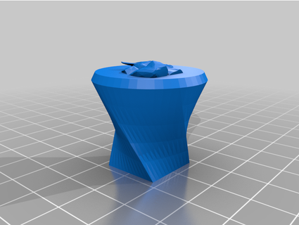 unicórnio torcido botão konkresh 3d print model - Mito3D