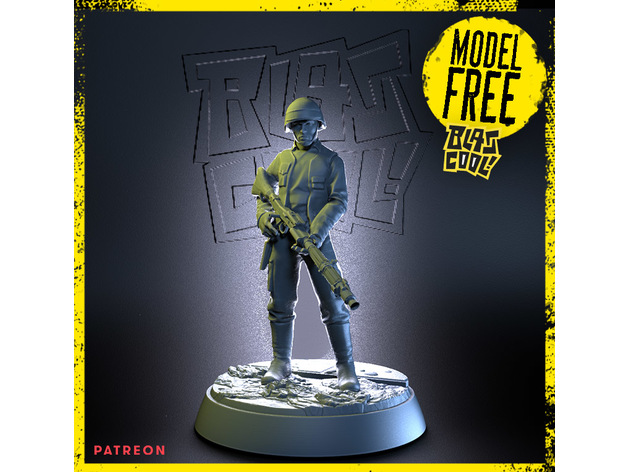 palabra rebelde soldado blascool estudios 3D print model - Mito3D