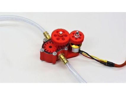 3d-printable double helical gear pump - water pump - hydraulic pump bribro12  3d print model - Mito3D