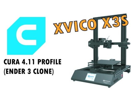 xvico x3s cura 411 perfil configurações chateado 3d print model - Mito3D