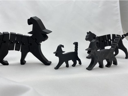 halloween flexi cat learnnewtech 3d print model - Mito3D