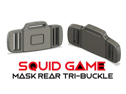 squid game inspired - ykk rear mask tri buckle pandaprops 3d print model - Mito3D