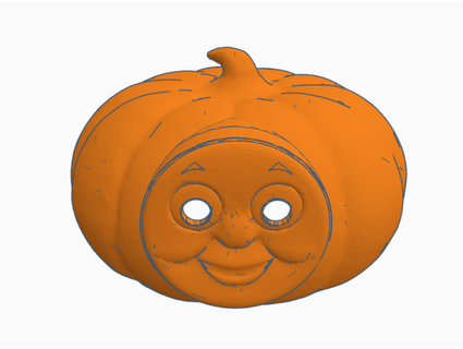 thomas train pumpkin qanoz 3d print model - Mito3D