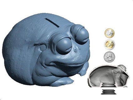 fat frog coin bank prima 3d print model - Mito3D