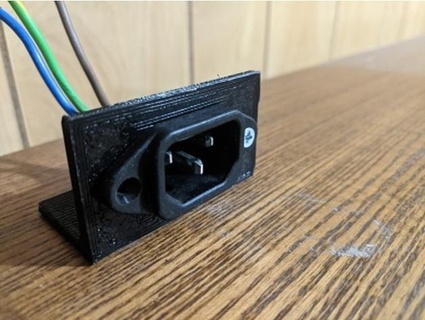 computer power plug holder iec socket scottied369 3d print model - Mito3D