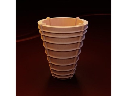 ribbed vase alexstormnd 3d print model - Mito3D