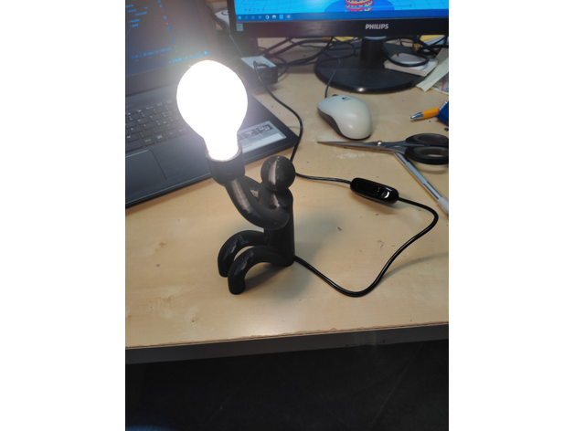 brillant idée stickman lampe passavopercaso 3D print model - Mito3D