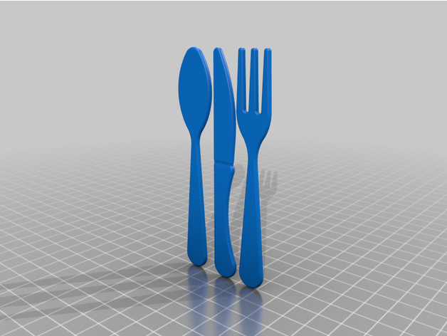 cuchillería messer tenedor creer cuchillo cuchara cocina comida 3D print model - Mito3D