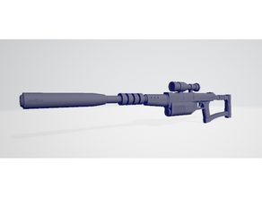 ruim lote mira atirador elite rifle 773 bombeiro blaster adereços arma fogo caçador Estrela guerras Guerra Estrelas thebadbatch 3d print model - Mito3D