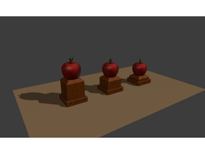 tomber Pomme trophées 3d impression 3d print model - Mito3D