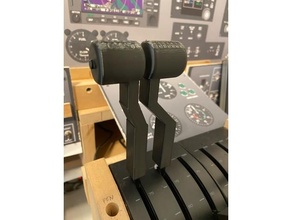 king air c90 t-44c power levers saitek logitech pro flight throttle quadrant video games 3d print model - Mito3D