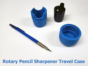 rotary pencil sharpener travel case art tools clutch cup holder 3d print model - Mito3D