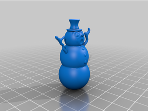 surprised snowman creatures snow winter 3d print model - Mito3D