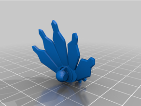 flexi zygarde tail frill v2 toys & games 3d print model - Mito3D