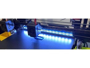 weedo x40 linear rail led mount 3d printer parts idex strip 3d print model - Mito3D