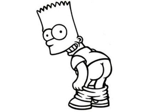 Simpsons Mauer Kunst bündeln 2d 2dart 3d Bart Simpson Karikatur Charakter Dekor 3d print model - Mito3D