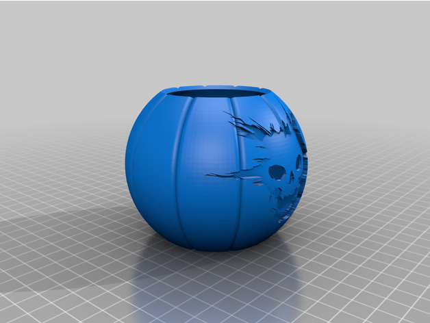halo jack-o-lantern 3d printing halloween 3D print model - Mito3D