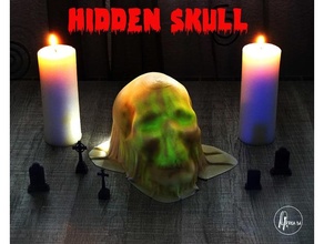 gizli kafatası dekor ürkütücü cadılar bayramı 3d print model - Mito3D