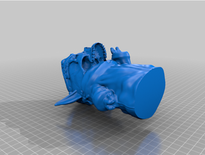 yodaskullfrogmix sculture 3d print model - Mito3D