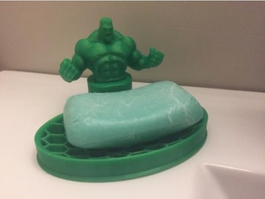 hulk soap tray - sized bathroom dish holder 3d print model - Mito3D