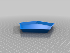 pentagon tray decor dish planters pot 3d print model - Mito3D