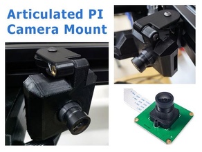articulated pi camera housing & mount 3d printer parts raspberry 3d print model - Mito3D