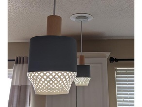 lamp shade addon metal pendant light decor interior lighting 3d print model - Mito3D