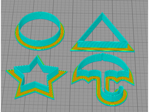 calamar juego dalgona cortadores 3d impresión 3d print model - Mito3D