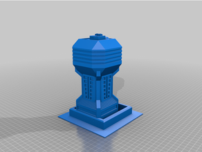 g-city - central watchtower 6mm buildings & structures american mecha building fighttech scifi unity city 3d print model - Mito3D