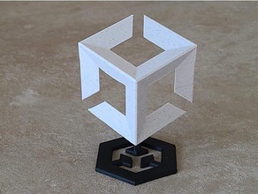 4d cube logo signs & logos unity 3d print model - Mito3D