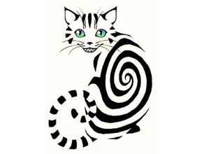 Cheshire kedi duvar Sanat 2d 2dart 3d Alice harikalar diyarı Kedisi dekor 3d print model - Mito3D